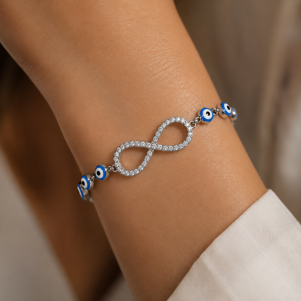 Evil Eye Infinity Bracelet for Women