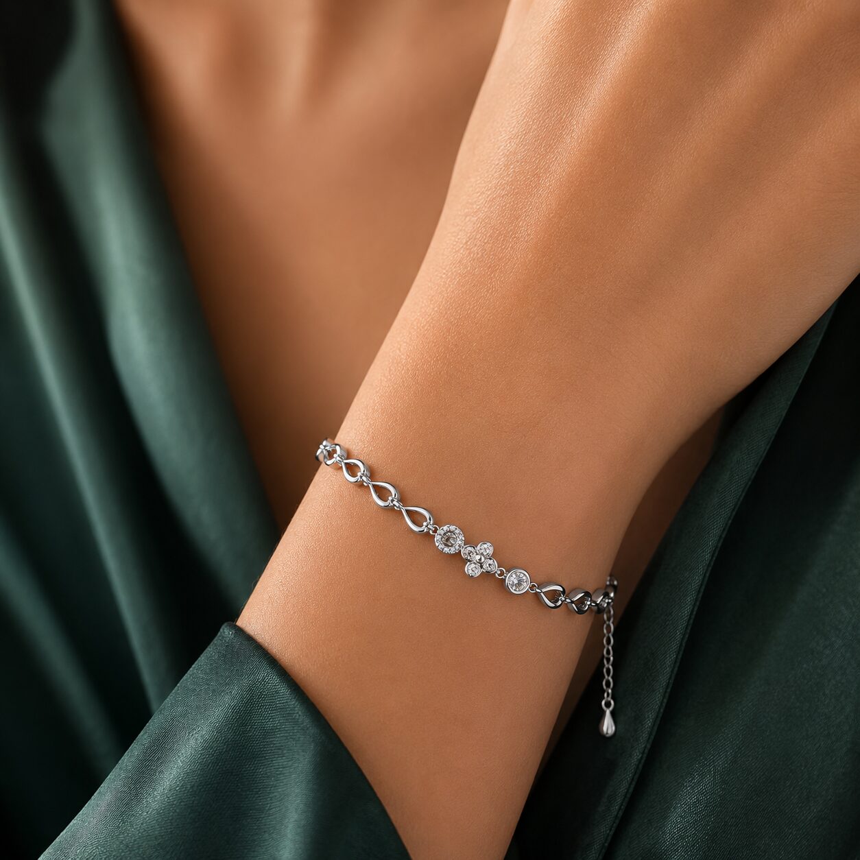 CZ Leaf Bracelet for Women