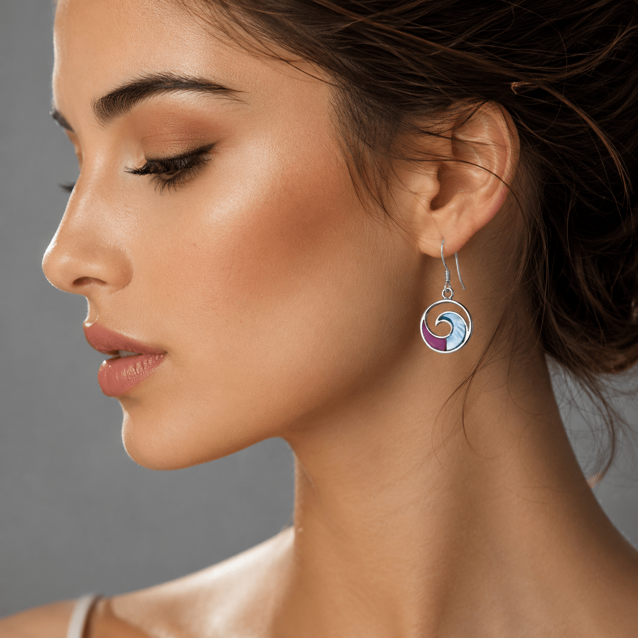 Wave Spiral Drop Earrings for Women