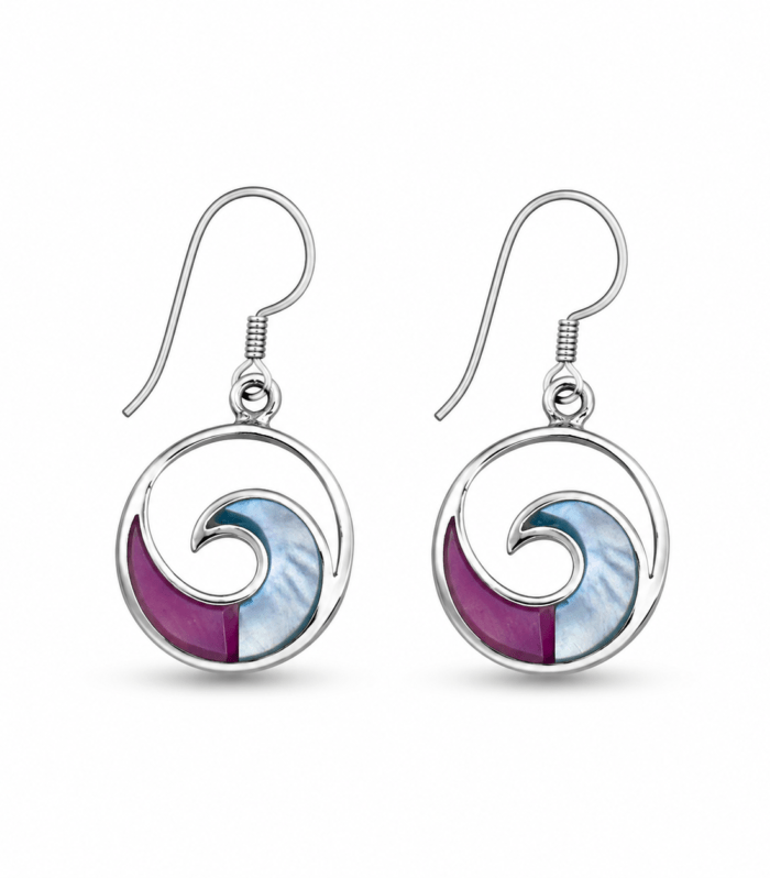 Wave Spiral Drop Earrings for Women