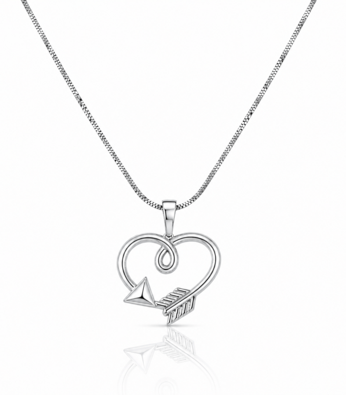Heart Arrow Chain Pendant