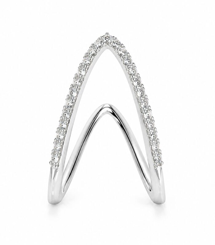 Infinity Twist Push Adjustable Ring