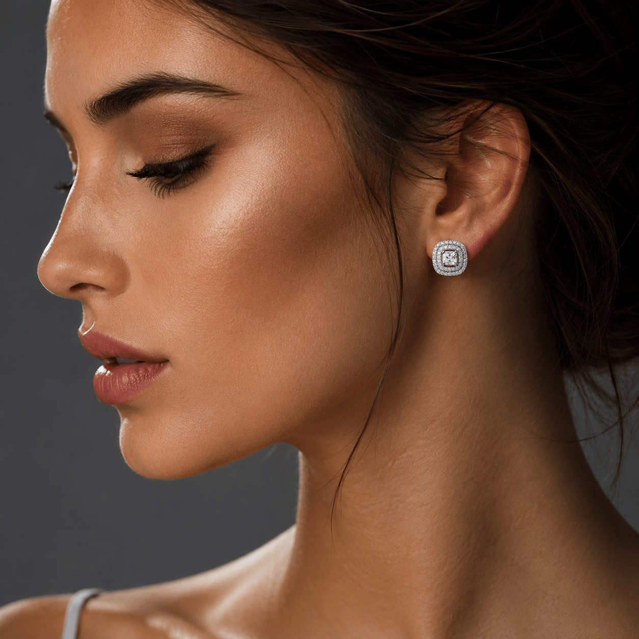 Moonlight Square Studs for Women