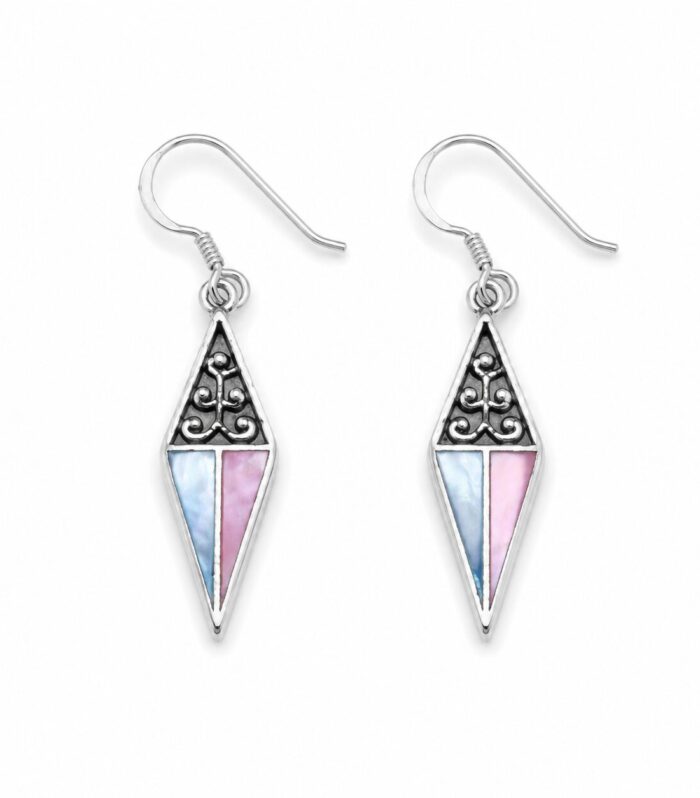 Prism Spike Oxidised Earrings