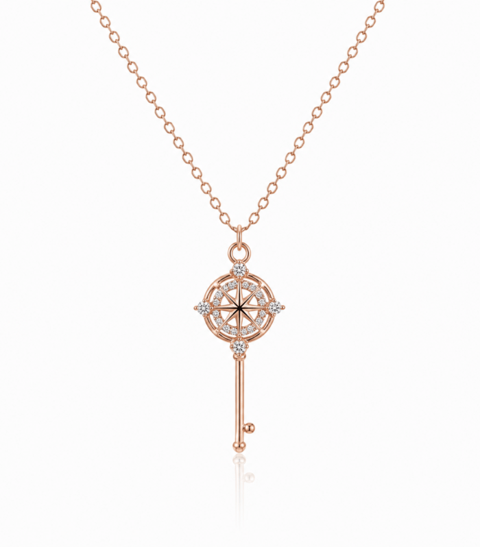 Rose Gold Secret Key Link Chain for Women