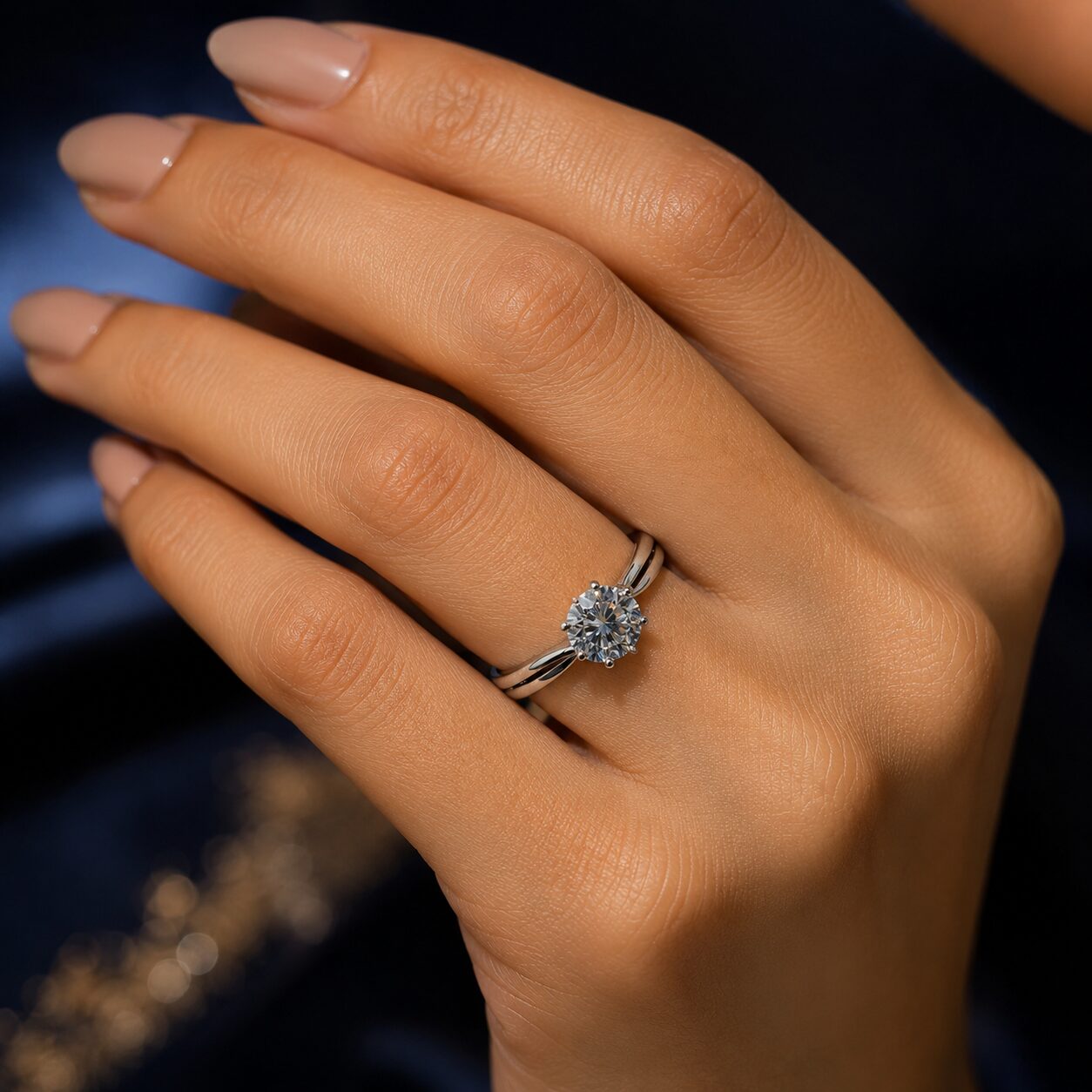 Heart Solitaire Adjustable Ring