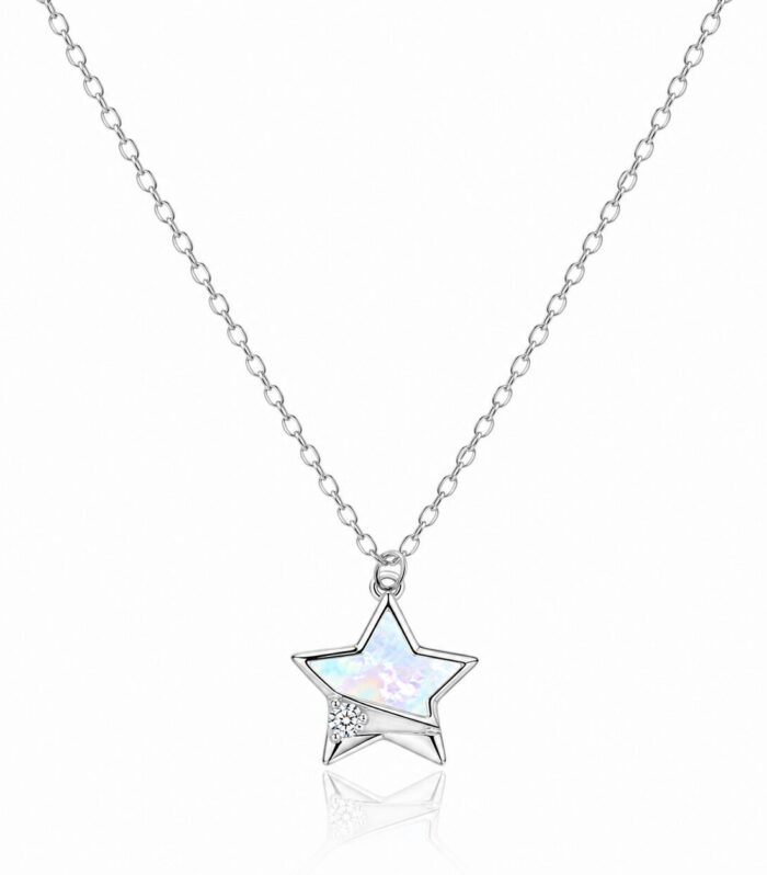 Star Pendant with Link Chain for Women