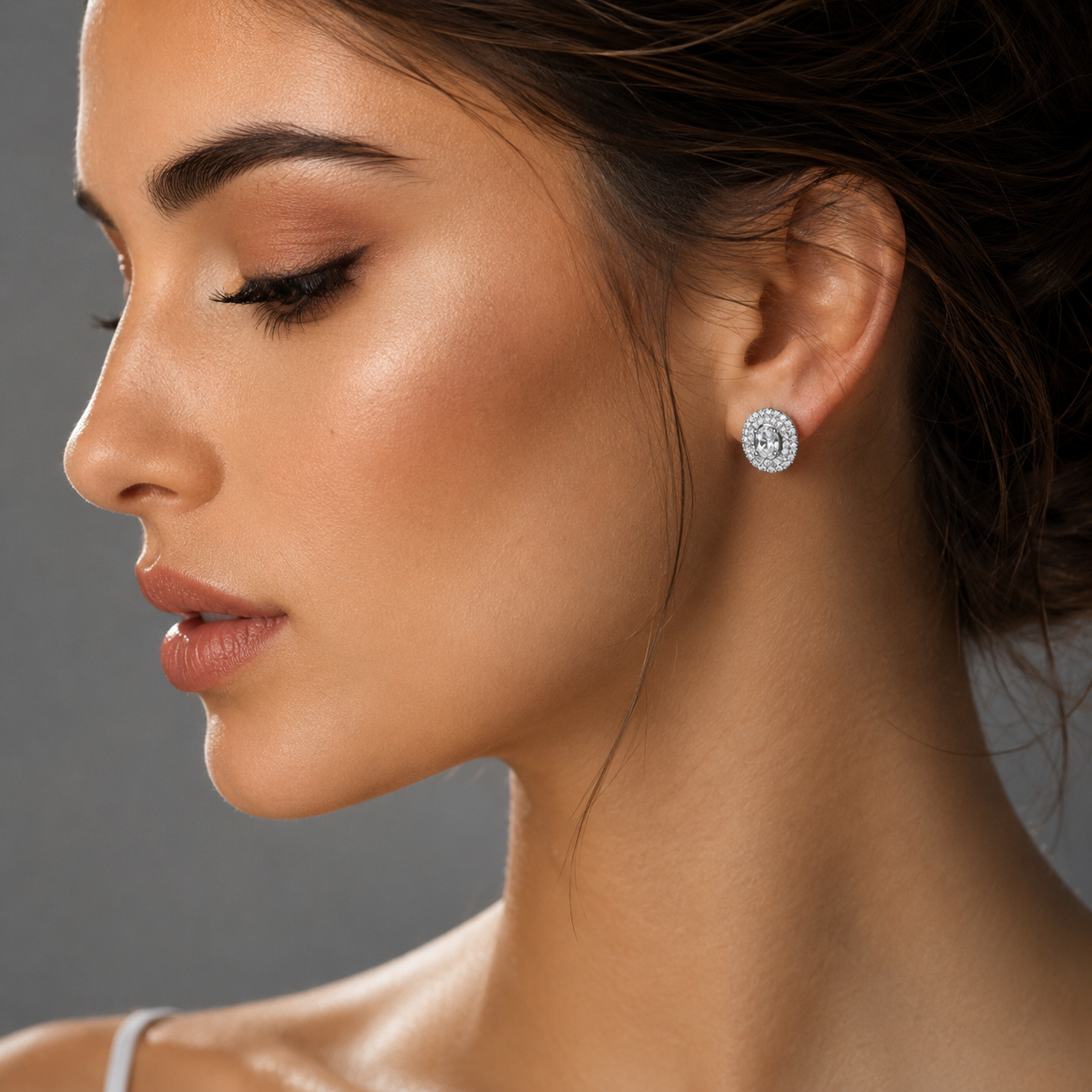Starlit Oval Studs for Women