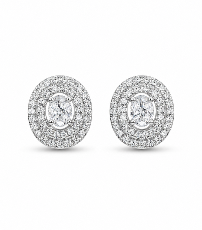 Starlit Oval Studs for Women