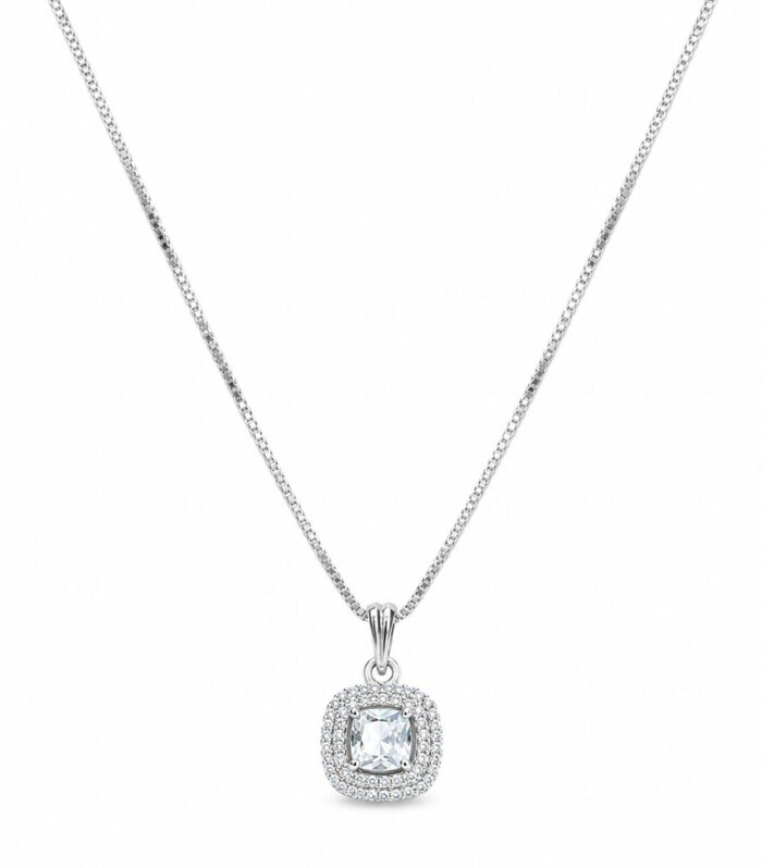 Moonlight Square Charm Chain Pendant for Women