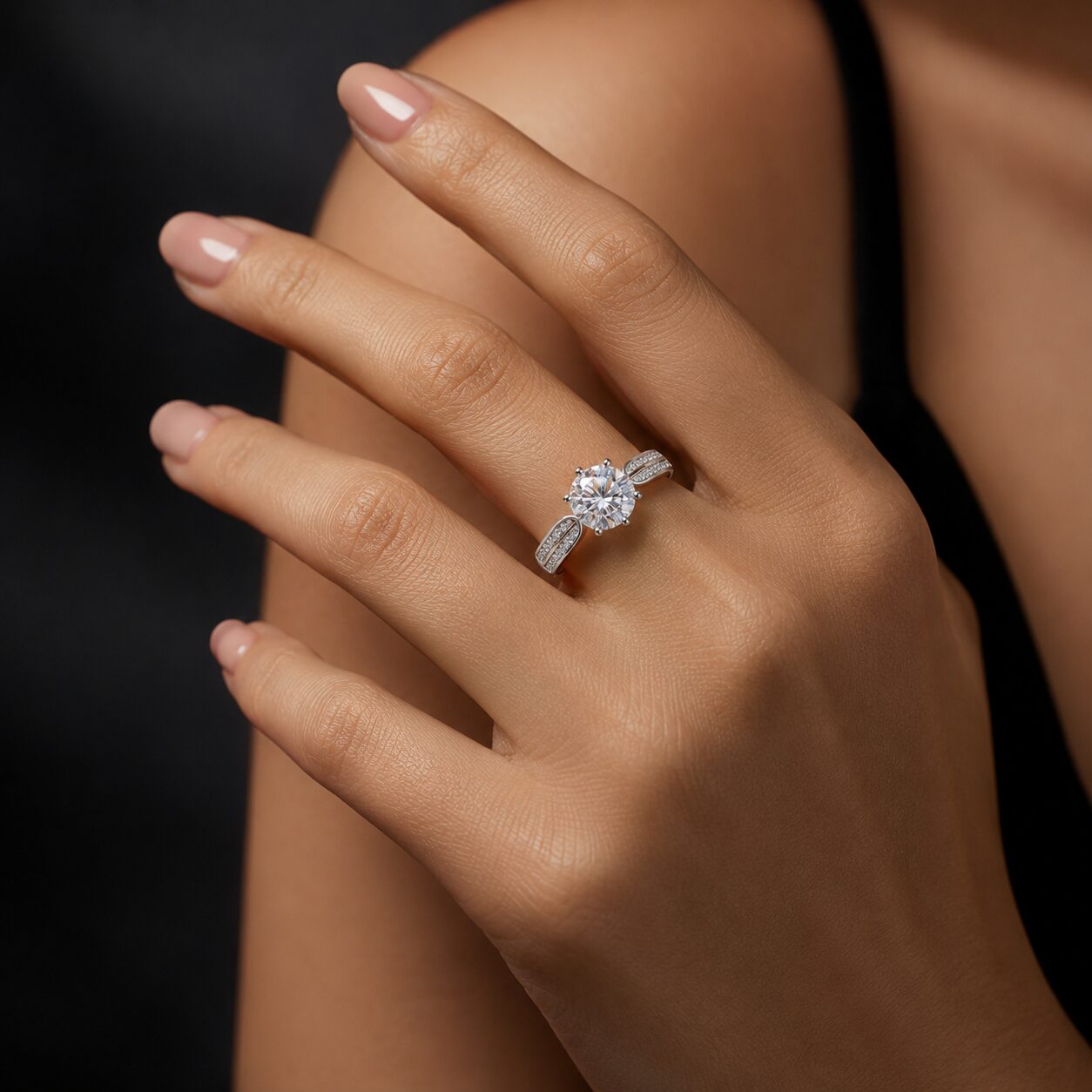 Radiant Solitaire Adjustable Ring
