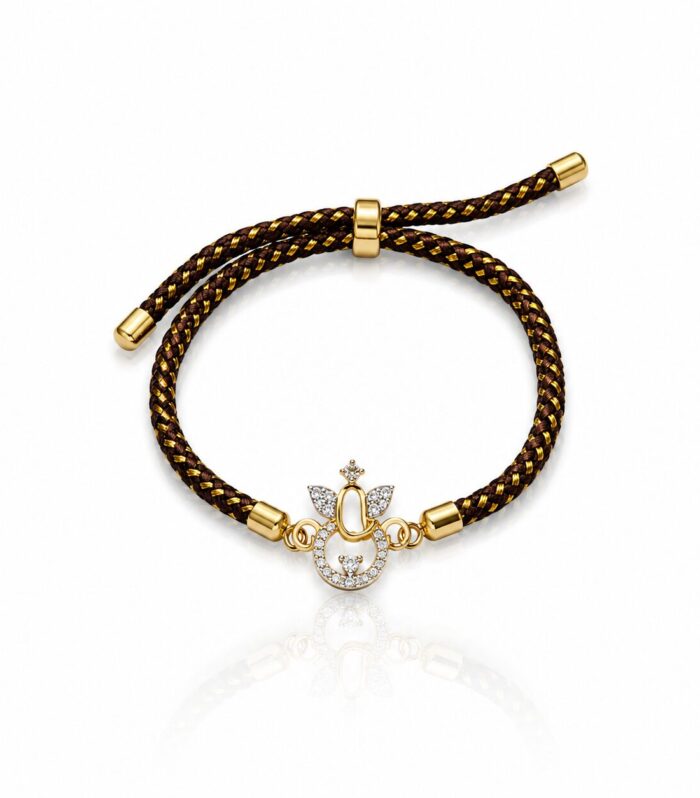 Divine Ganesha Gold Plated Adjustable Bracelet Rakhi