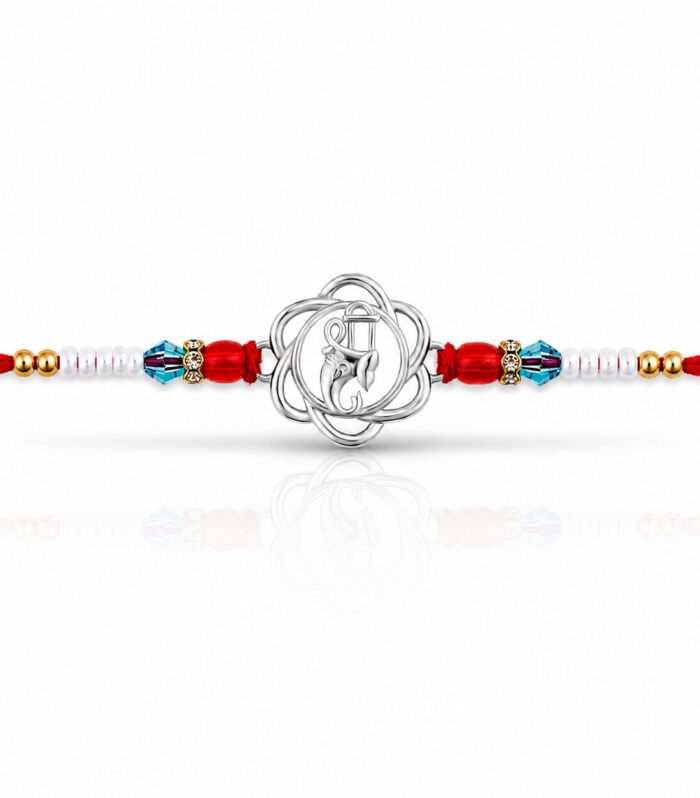 Divine Shree Ganesha 925 Silver Rakhi