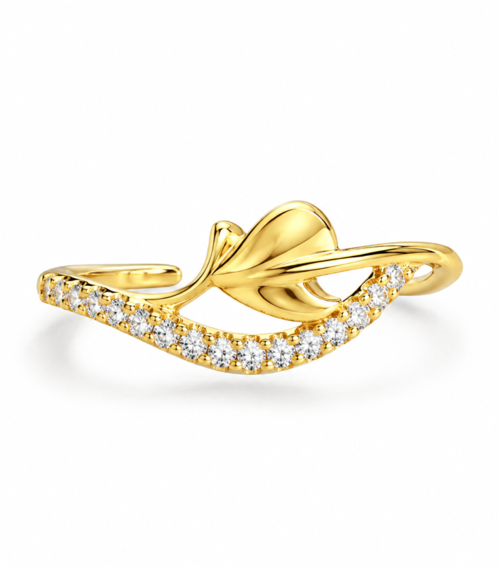 Shimmer Curve Adjustable Ring