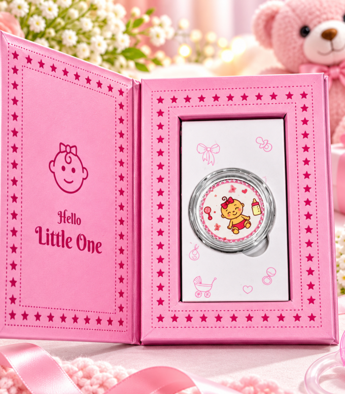 It's a Girl ! Silver Coin One Gram Set - Baby Shower Gift